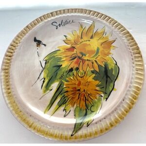 EUC Pottery Barn Solstice Sunflower Gold Fall Dinner Dessert Plate